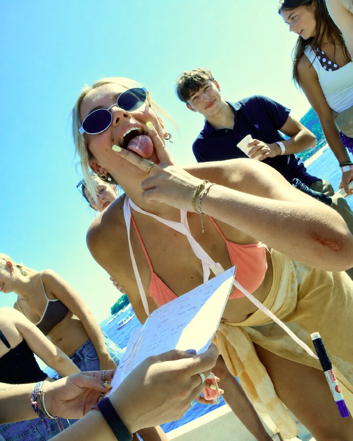 Beach party games, day to night