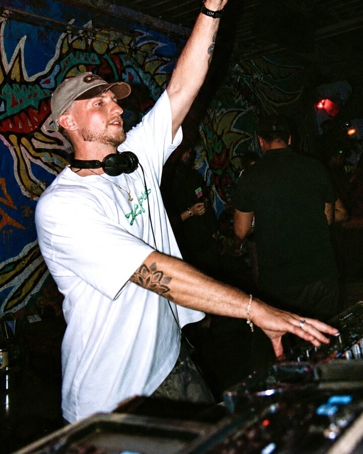 DJ on the decks at Pull Up