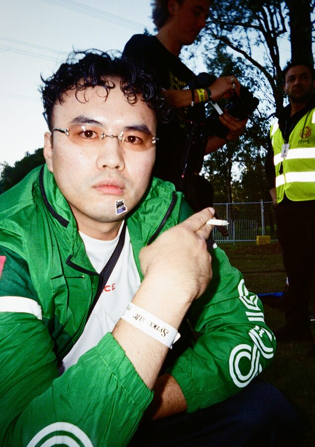 Candid festival portrait